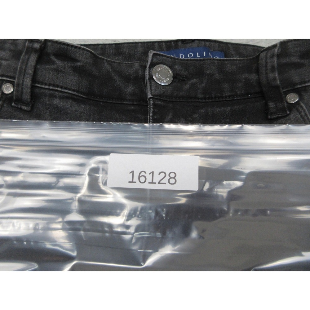 Bandolino Amy Straight Jeans Women 14 Black Charcoal Wash Mid Rise Stretch Denim - Picture 16 of 16